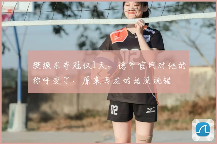 樊振东夺冠仅1天，德甲官网对他的称呼变了，原来马龙的话没说错